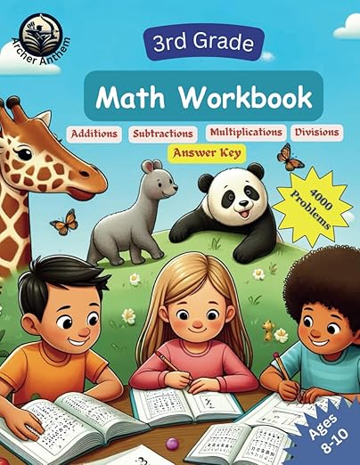3rd Grade Math Workbook - Comprehensive Practice in Addition, Subtraction, Multiplication, and Division