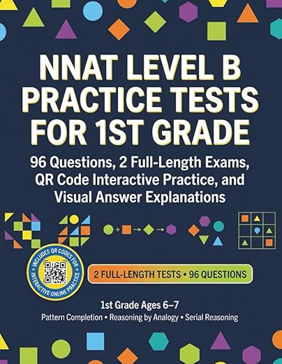NNAT Level B Practice Tests for 1st Grade
