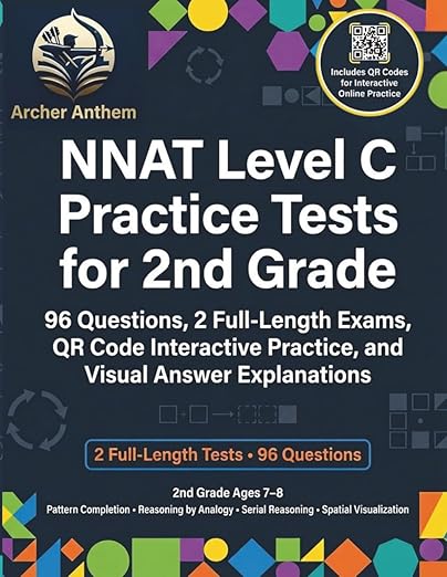 NNAT Level C Practice Tests for 2nd Grade