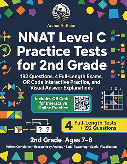 NNAT Level C Practice Tests for 2nd Grade