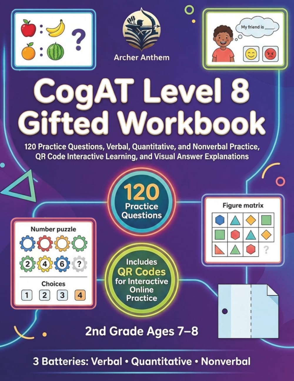 CogAT Level 8 Gifted Workbook for 2nd Grade