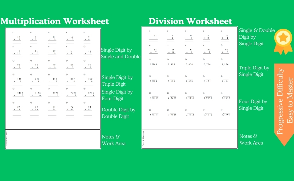 Multiplication and Division Worksheets