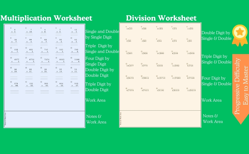 Multiplication and Division Worksheets